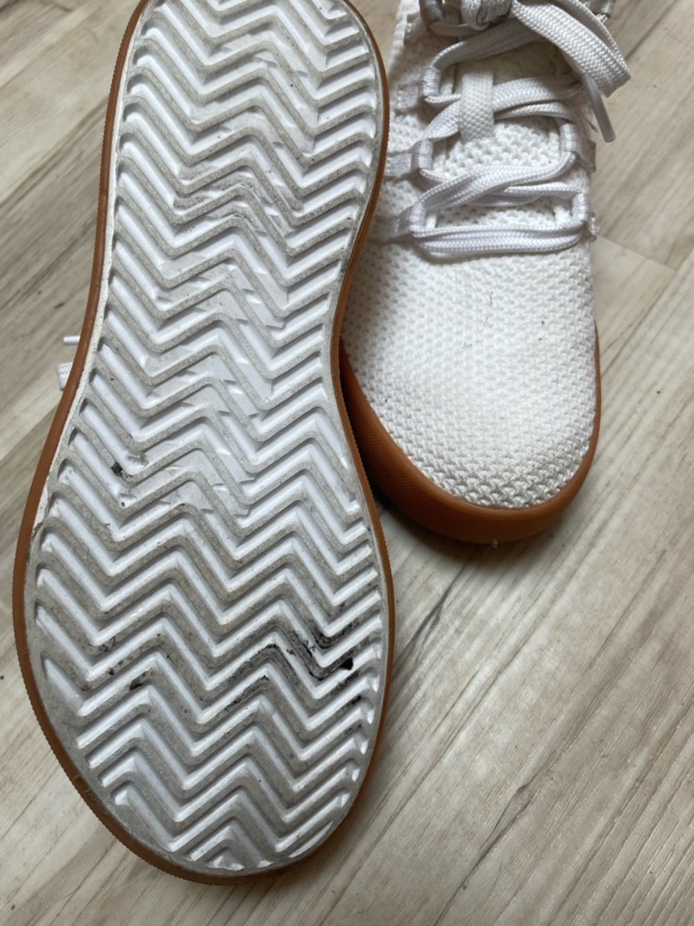 NoBull White Knit Sneakers with Gum Sole size 9.5 - Picture 6 of 6